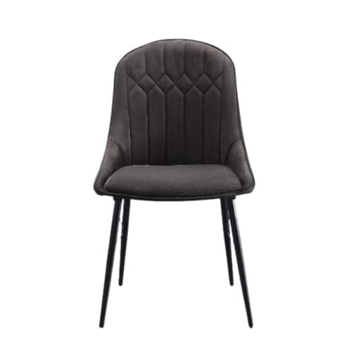 Abraham Side Chair Set of 2 In Grey and Black
