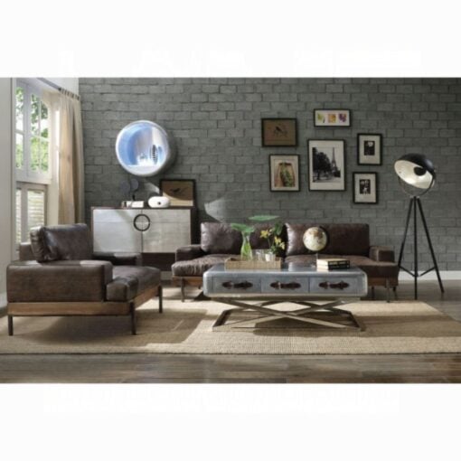 Silchester Sofa In Distress Chocolate & Oak - Image 6