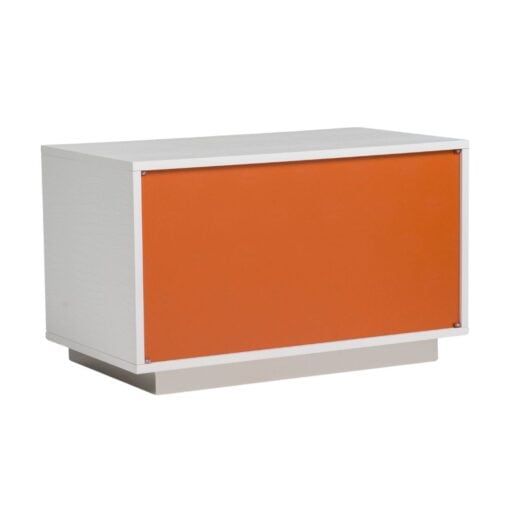 A&X Victoria Modern White Crocodile Nightstand - Image 6
