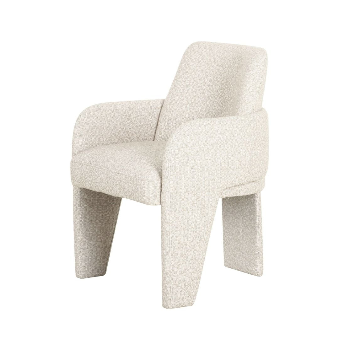 Modrest Cando - Modern Beige Fabric Dining Chair - Image 2