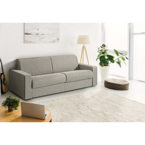 Modrest Made in Italy Urrita - Modern Gray Fabric Sofa Bed w/ Full Size Mattress - Image 4