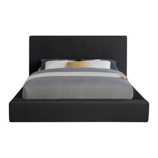 Dorian Velvet Upholstered Full Bed In Black
