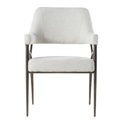Modrest Betty - Modern Off-White Fabric + Bronze Dining Chair