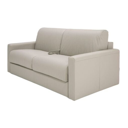 Lamod Italia Revers - Italian Modern Light Grey Leather Full Sofa Bed - Image 2