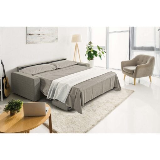 Modrest Made in Italy Urrita - Modern Gray Fabric Sofa Bed w/ Full Size Mattress - Image 6