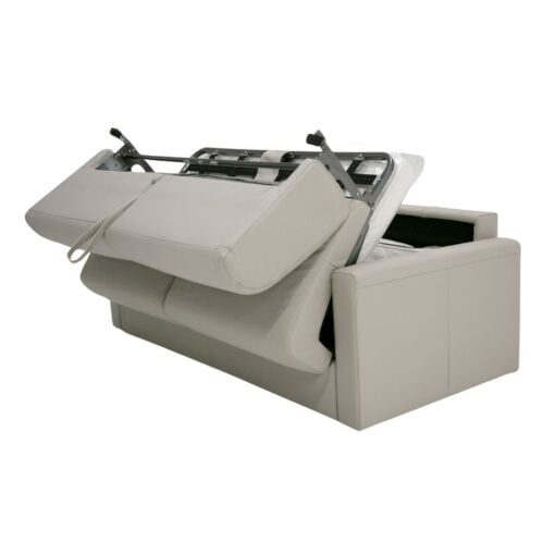 Lamod Italia Revers - Italian Modern Light Grey Leather Full Sofa Bed - Image 5
