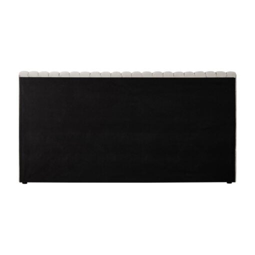 Nico Velvet Full Bed In Cream - Image 5