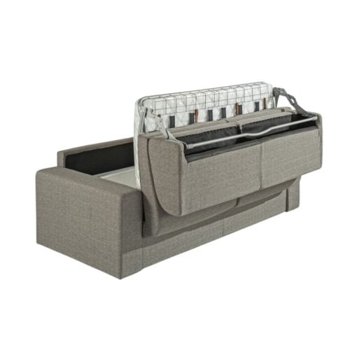 Modrest Made in Italy Urrita - Modern Gray Fabric Sofa Bed w/ Full Size Mattress - Image 3