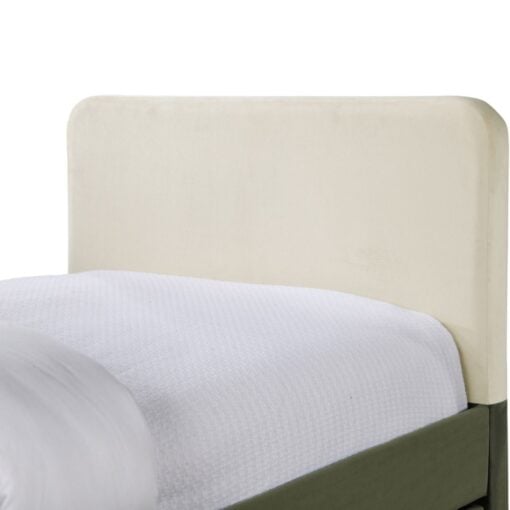 Ivy Velvet Upholstered Twin Bed In Green - Image 5