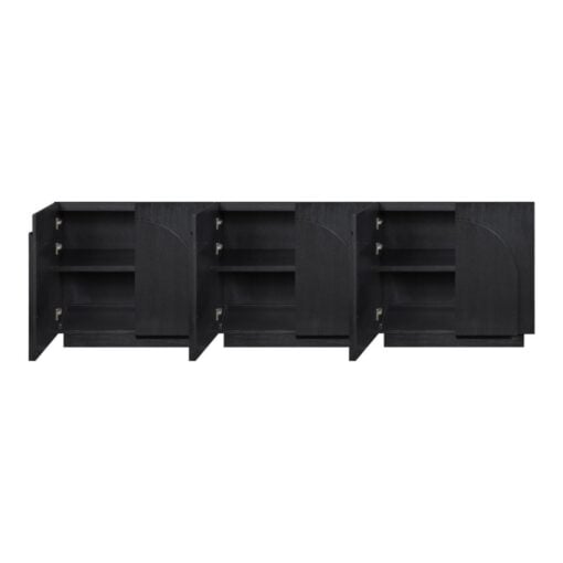 Navona Oak Veneer 3-piece Sideboard / Buffet In Black - Image 2