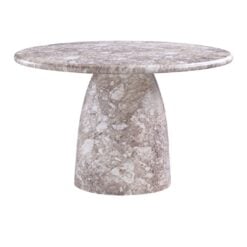 Cosenza Marble Finish Indoor / Outdoor Concrete Dining Table In Brown