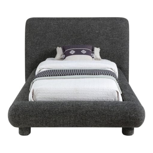 Blair Fabric Upholstered Twin Bed In Black