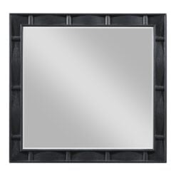 Weave Oak Veneer Mirror In Black