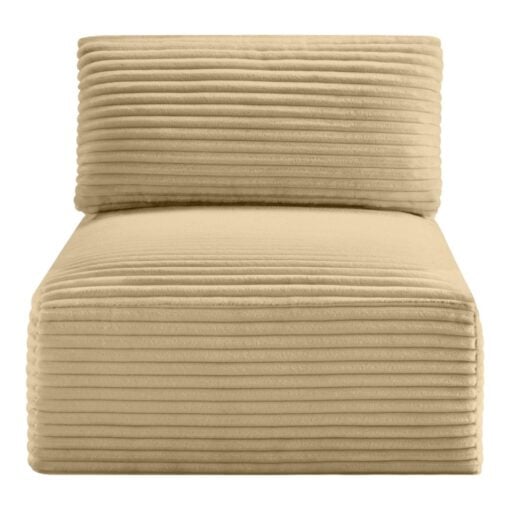 Shaggy Corduroy Performance Fabric Upholstered Accent Chair In Camel