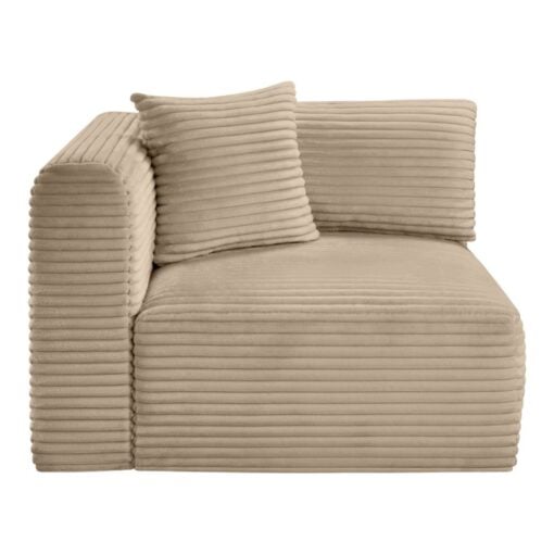 Shaggy Corduroy Performance Fabric Upholstered Accent Chair In Taupe - Image 2