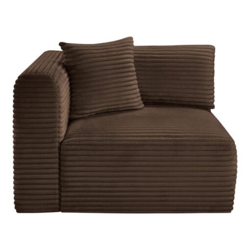 Shaggy Corduroy Performance Fabric Upholstered Accent Chair In Brown - Image 2