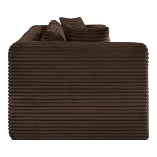 Shaggy 109" Corduroy Performance Fabric Upholstered Modular Sofa In Brown - Image 4