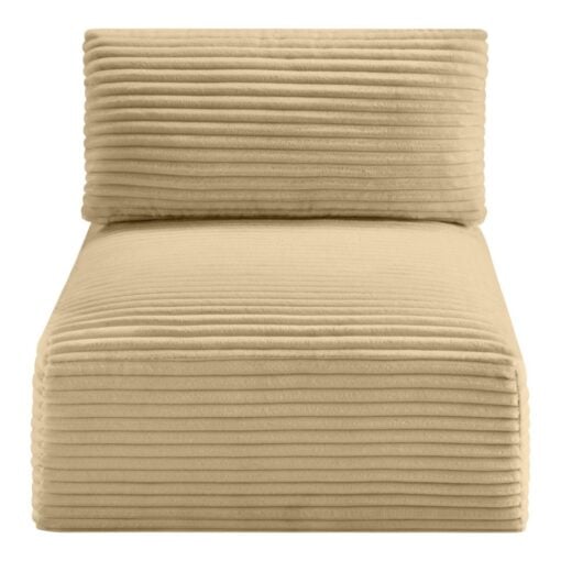 Shaggy Corduroy Performance Fabric Upholstered Accent Chair In Camel - Image 2
