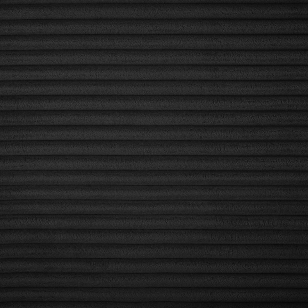 Shaggy Corduroy Performance Fabric Upholstered Chaise In Black - Image 9