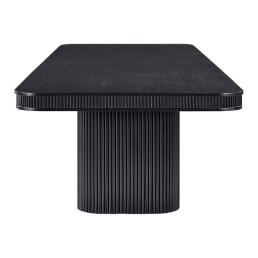 Mohari 112" Solid Wood And Oak Veneer Dining Table In Black - Image 8