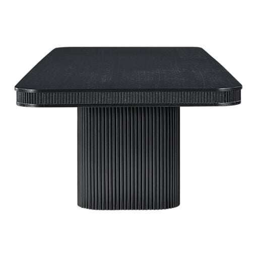 Mohari 112" Solid Wood And Oak Veneer Dining Table In Black - Image 9