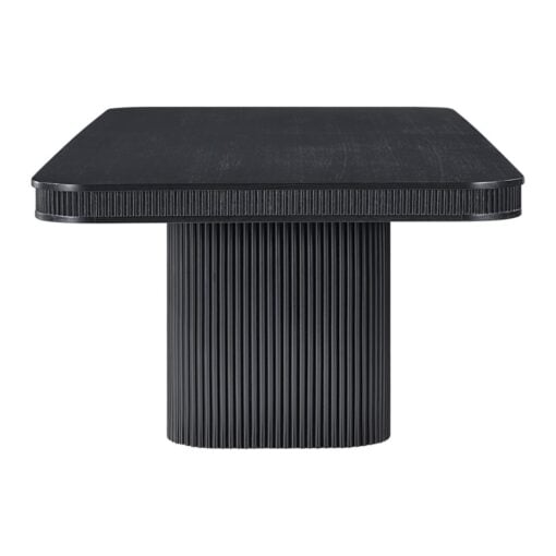 Mohari 112" Solid Wood And Oak Veneer Dining Table In Black - Image 10