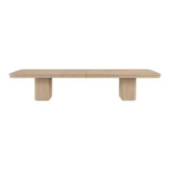 Mohari 112" Solid Wood And Oak Veneer Dining Table In Oak