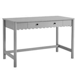 Alternative view of Emmeline 1-Drawer Scallop Writing Desk In Light Gray