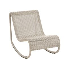 Antigua Wicker Outdoor Patio Rocking Chair In Cream