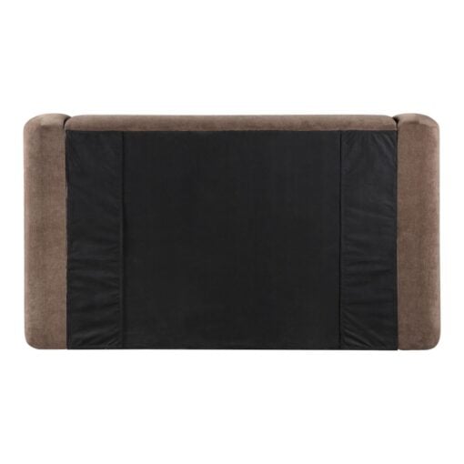 Modena Chenille Fabric Upholstered Full Bed In Brown - Image 4