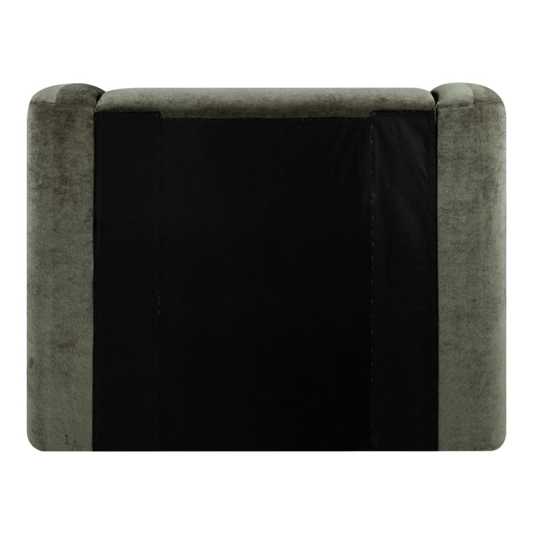 Modena Chenille Fabric Upholstered Twin Bed In Green - Image 4