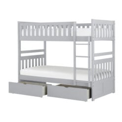 Alternative view of Orion Twin/Twin Bunk Bed with Storage In Gray