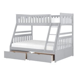 Alternative view of Orion Twin/Full Bunk Bed with Storage Boxes In Gray