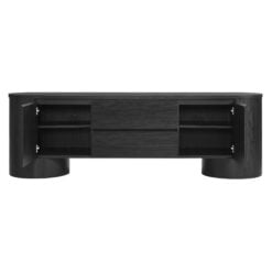 Alternative view of Duval 71" Oval TV Cabinet In Black