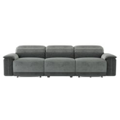Ember Double Reclining Sofa In Gray