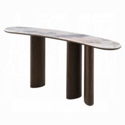 Alternative view of Hanale Console Table In Natural Marble & Brown