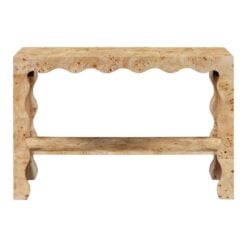 Vassa Burl Veneer Console Table In Natural