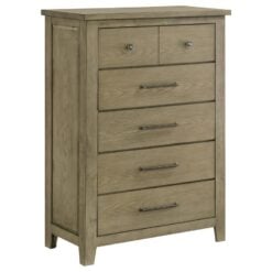 Alternative view of Hazlewood 5-drawer Bedroom Chest of Drawers Vineyard Oak