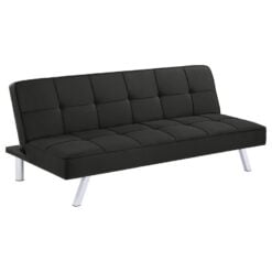 Alternative view of Joel Upholstered Tufted Convertible Sofa Bed Black