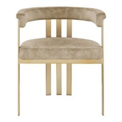 Alternative view of Marcello Velvet Upholstered Dining Chair In Beige