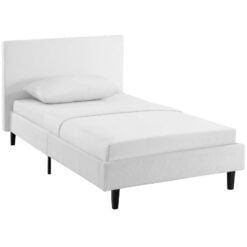 Alternative view of Anya Fabric Twin Bed In White