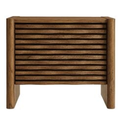 Emric Wave Nightstand In Walnut