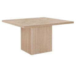 Belinda 54" Solid Wood And Oak Veneer Dining Table In Oak
