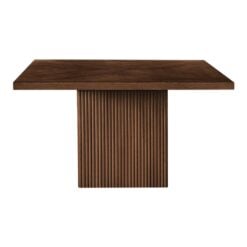 Alternative view of Belinda 54" Solid Wood And Oak Veneer Dining Table In Brown