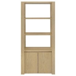 Alternative view of Laurelton 3-shelf Media Tower Tall Pier Cabinet Light Oak