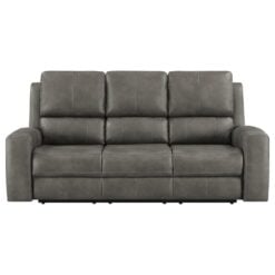 Brickston Triple Power Reclining Sofa Charcoal