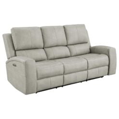 Alternative view of Brickston Triple Power Reclining Sofa Grey