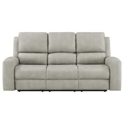 Brickston Triple Power Reclining Sofa Grey