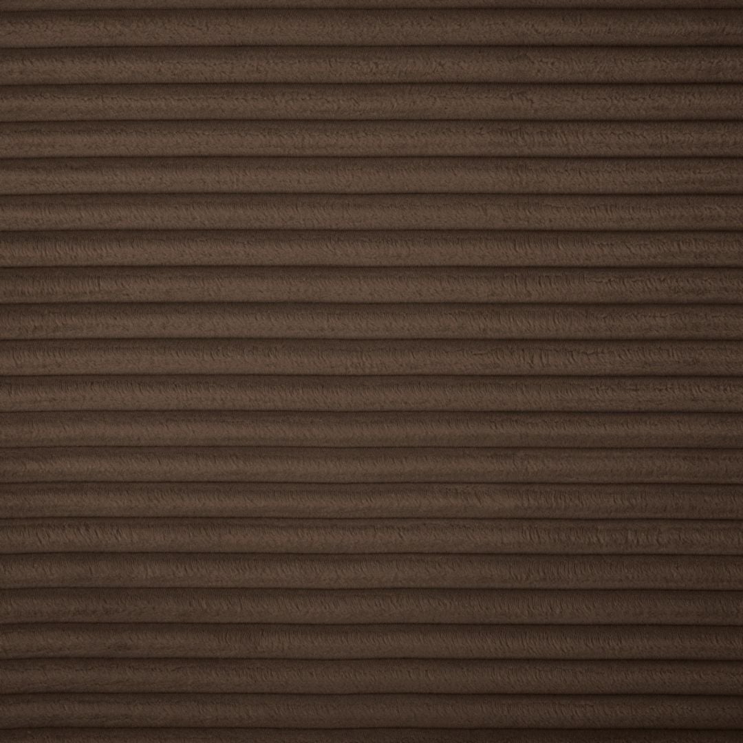 Shaggy 124" Corduroy Performance Fabric Upholstered Modular Sofa In Brown - Image 8