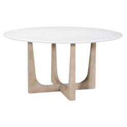 Alternative view of Repose Quartz Round Dining Table In Grey Oak